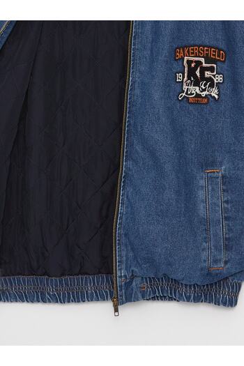 LC Waikiki Jeans-Bomberjacke mit Kapuze für Herren in Standard-Passform
