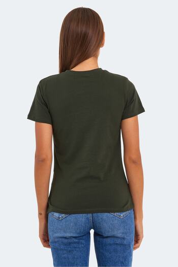 Slazenger Korneli I Women's Slim Fit Khaki T-Shirt
