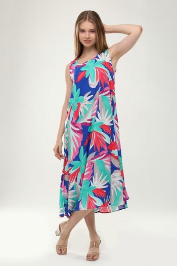 LİKAPA Rochie de vară cu bretele din viscoză - Likapa 2691