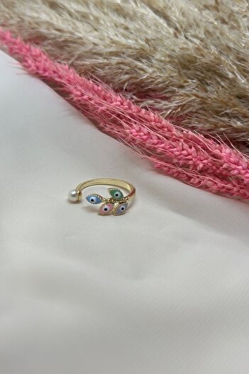 Ezgili Takı Enameled Branch Ring
