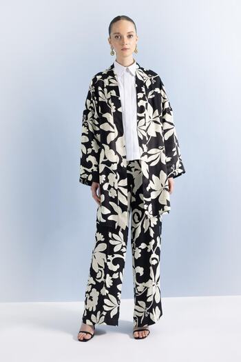 DeFacto Palazzo Printed Satin Trousers Z9203az23sm