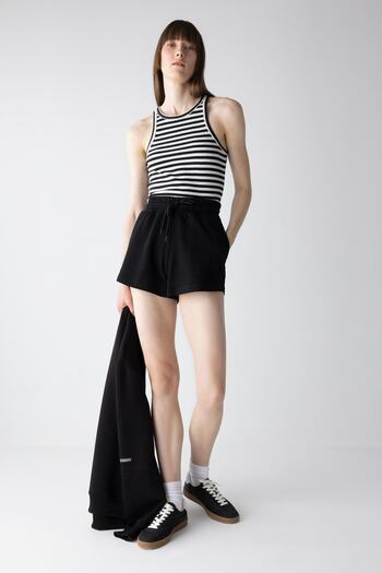 DeFacto Slim Fit Slim Fit Striped Halter Neck Ribbed Camisole Tank Top A6766Ax23Sm