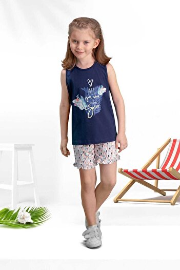 Arnetta Σετ σορτς για κορίτσια Seahorse Navy Blue