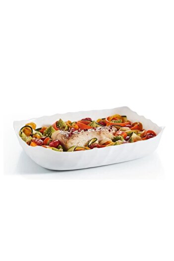 Luminarc Large Baking Pot - 29X23 Rectangular, Pasta Pastry and Carnivorous Tray, Cake Serving Pot