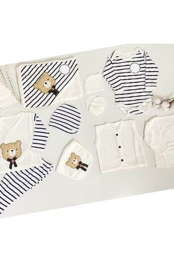 Necix's 6-Piece CUTE MONTHS BIRTH SET (10-Piece HOSPITAL EXIT, BABY BAG, SWADDLE, BLANKET, WIPES AND SOCKS SET)