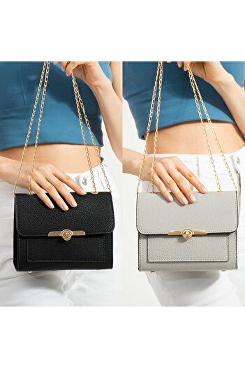 ESTUTE Women's 2 Pack Shoulder Bag and Handbag Chain Strap Crossbody Bag
