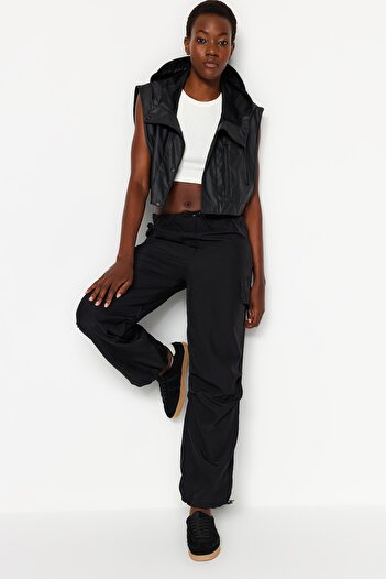 Trendyol Collection Black Parachute Woven Trousers TWOSS23PL00345