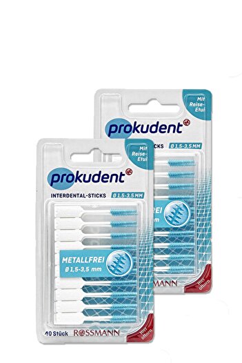 prokudent Metal Free Interdental Interface Brush 1.5-3.5 Mm 40 Pieces (2 Pieces)