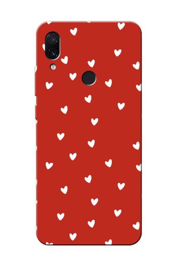frondcase Redmi Note 7 Minik Kalpler Kırmızı Telefon Kılıfı