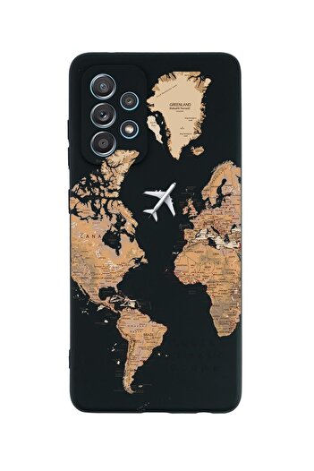 mooodcase Samsung Galaxy A13 Compatible World Map Patterned Premium Silicone Launch Phone Case