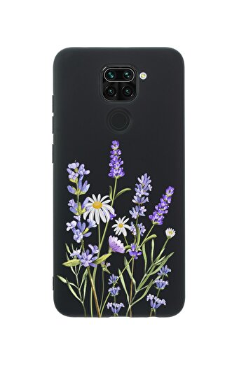 mooodcase Teleplus Xiaomi Redmi Note 9 Lavender Premium Silicone Black Phone Case