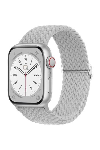 Quse 42Mm-41Mm-40Mm-38Mm Adjustable Mesh Band Compatible for Apple Watch Se/10/9/8/7/6/5/4/3 - Pearl White