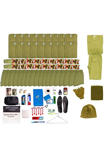 Asker Kolisi 18-Piece Winter Recommended Military Pack - Paid Winter Military Set - Military Underwear