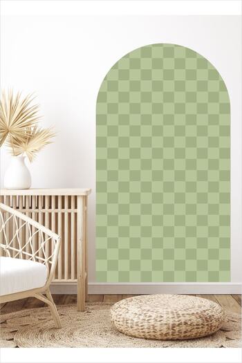 Piksel Grafik Mosaic Pattern Bohemian Oval Wall Sticker