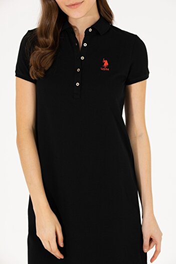 U.S. Polo Assn. US POLO ASSN 1567323 Standart Örme Elbise/SIYAH/XL