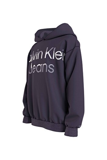 Calvin Klein Baskılı Erkek Çocuk Mor Sweatshırt IB0IB01693VGS