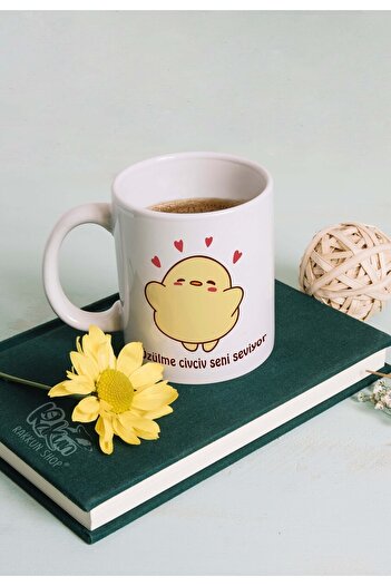 rakkun shop Don't Be Sad Chick Loves You Printed Mug Cup Mug