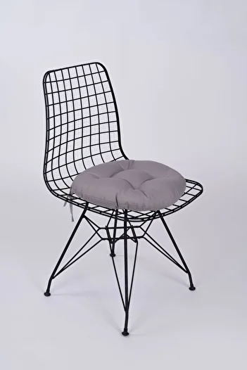 ALTINPAMUK Luxury Laurel Round Chair-Stool Cushion GRAY 39 cm