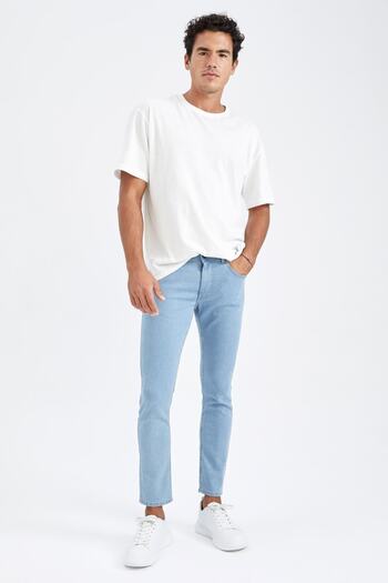 DeFacto Carlo Skinny Fit Extra Skinny Fit Κανονική μέση Εξαιρετικά στενό τζιν παντελόνι