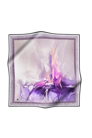 Vissona Γυναικείο Twill Silk Φουλάρι Λιλά/μωβ