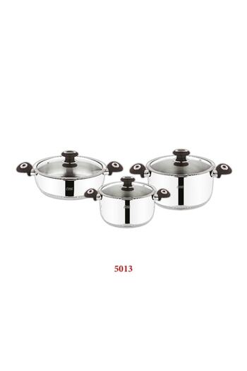 FMS Eco 6 Piece Cookware Set Black