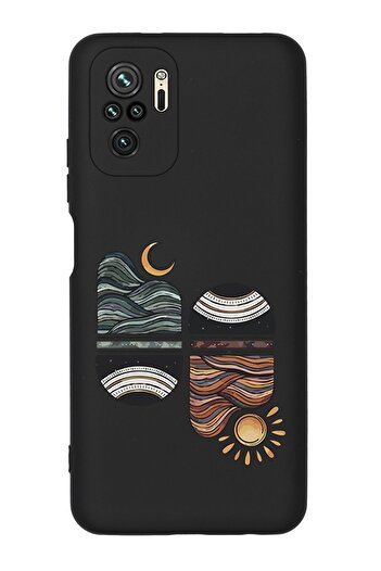 mooodcase Redmi Note 10S Wave Patterned Premium Silicone Phone Case