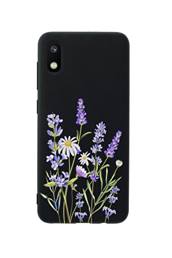 mooodcase Case for Samsung A10 Lavender Premium Silicone Black Phone