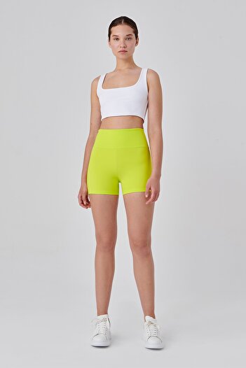 UP&FIT Push Up High Waist Recovery Shorts Leggings Neon Green