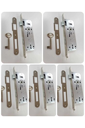 ARON ( 5 PIECES ) KALE LOCK 151-R (ROOM) DOOR LOCK 40MM 0VAL MIRROR NICKEL LOCK
