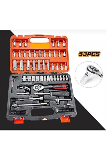MOONSHOP 1/4 Cırcırlı Lokma Anahtar Takımı Bits Uç Seti 53 Parça Lokma Takımı.