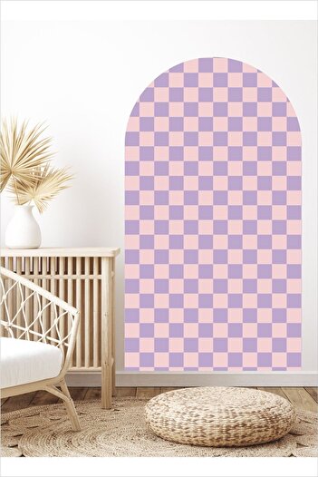 Piksel Grafik Mosaic Pattern Bohemian Oval Wall Sticker