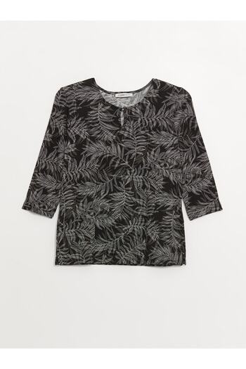 LC Waikiki Dámské tričko se vzorem Crew Neck