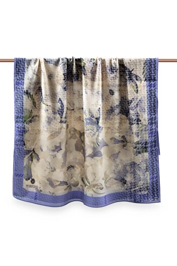 Vissona Women's Luxury Medina Silk Shawl Baby Blue