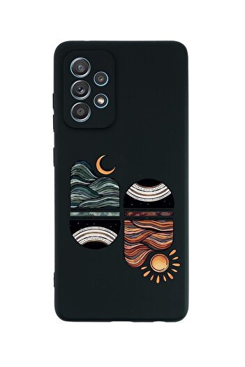 mooodcase Samsung Galaxy A13 Compatible Sunset Wave Patterned Premium Silicone Launch Phone Case