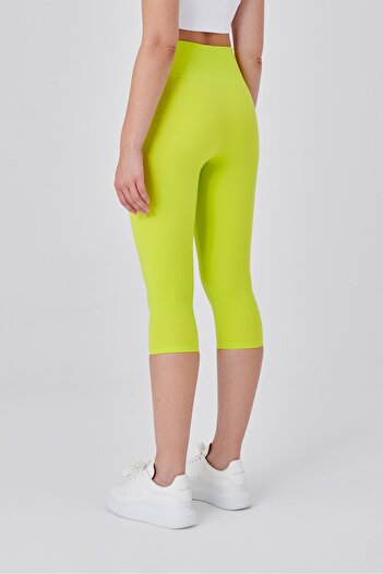 UP&FIT Push Up High Waist Lifting Capri κολάν νέον πράσινο
