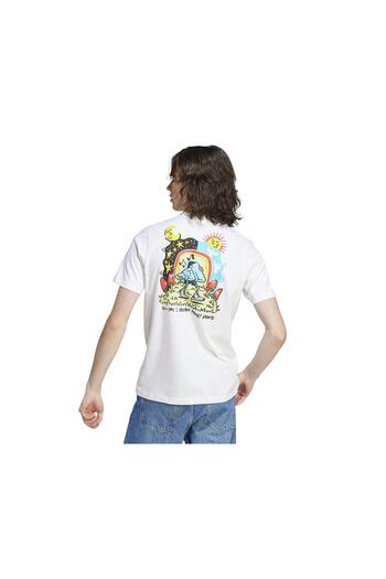 adidas Ανδρικό casual λευκό μπλουζάκι - M Doodle Puff T, Hy1330