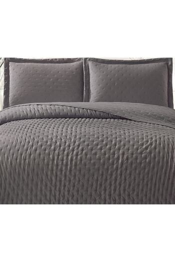 Royal Home Riva Soft Single 2 Piece Bedspread Set Anthracite