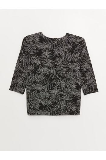 LC Waikiki Dámské tričko se vzorem Crew Neck