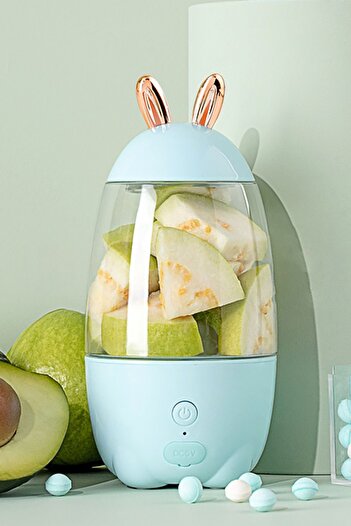 TechnoStation Şarjlı Meyve Sebze Sıkacağı Blender Pratik Portatif Meyve Sıkacağı Meyve Suyu Bebek Mama Hazırlama