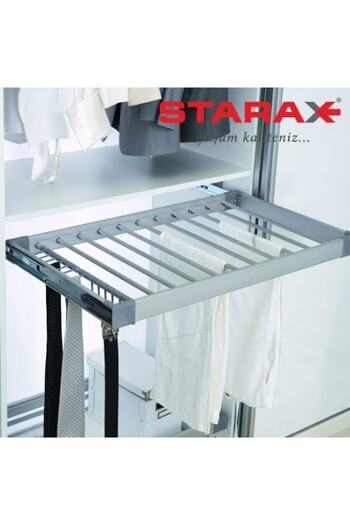 STARAX S-6208-G Teleskopik Raylı Alüminyum Pantolonluk - Kemer, Kravat Askılık