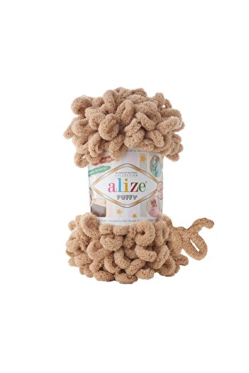 Alize 5-Piece Puffy Hand Knitted Yarn Set - 262 Brown