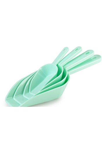 Woodeso Food Spice Flour Sugar Shovel Measuring Spoon Set of 4 Pulses Scoop