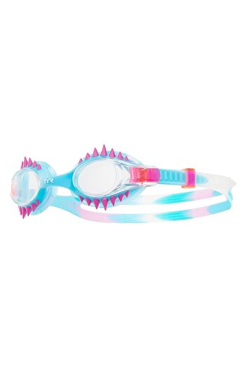 TYR Sport TYR Swimple Spikes Tie-Dye Transparent/Blue Children's Swimming Goggles, Children's Training Glasses