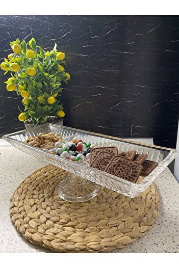 Multiamo Linea Model Glass 3-Part Footed Rectangular Presentation Rack