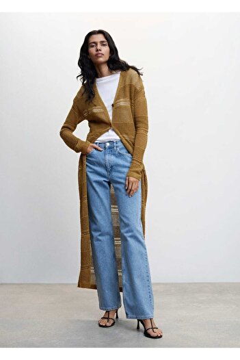 MANGO Woman Side Slit Cardigan