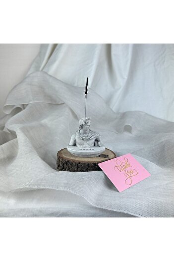 oasis decoration Gray Sculpture Note and Photo Holder with Apollo Base