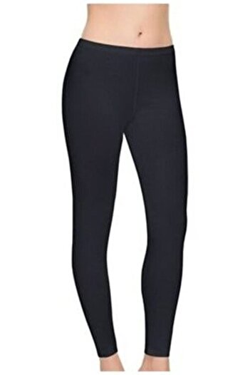 Tutku Elit Women's Modal Elastane Long Tights Black 2 Pieces