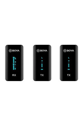 BOYA By-xm6-s2 Dslr Fotoğraf Makinesi Uyumlu Ikili Kablosuz Yaka Mikrofonu