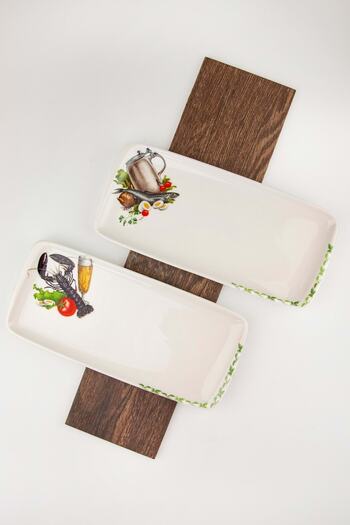 Bursa Porselen Dekor Retro seafood 2 cheese/presentation trays
