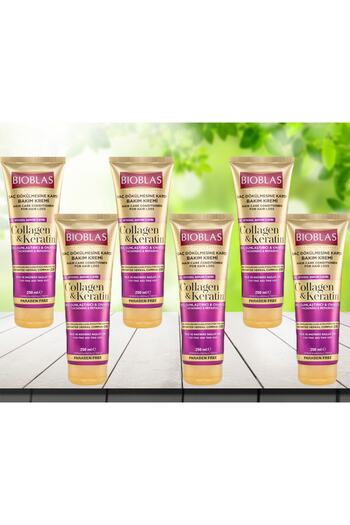 Bioblas Anti-Hair Loss Collagen & Keratin Care Cream 250 ml 6 pieces